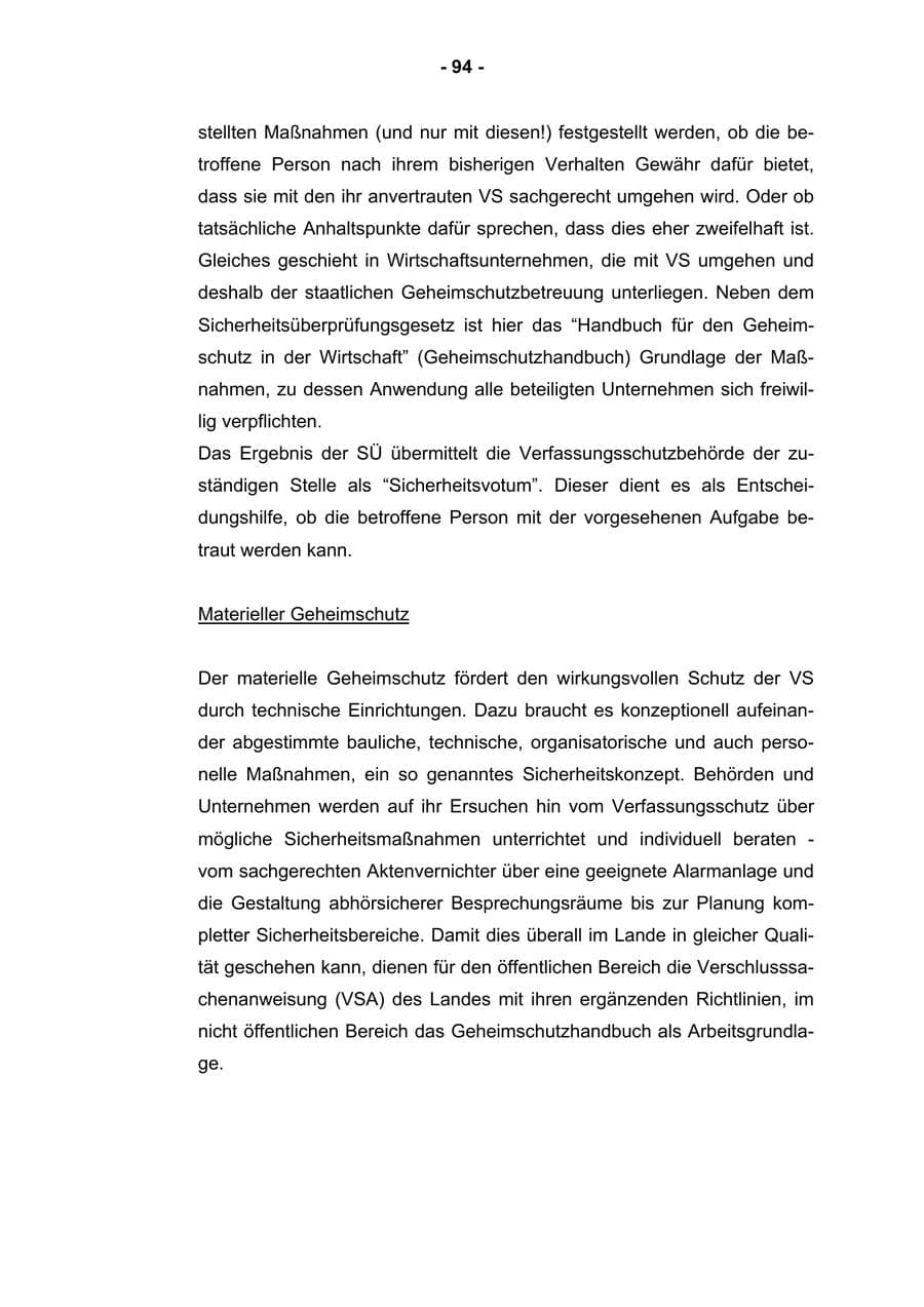 Seite 96 des Verfassungsschutzbericht 2002 Rheinland-Pfalz