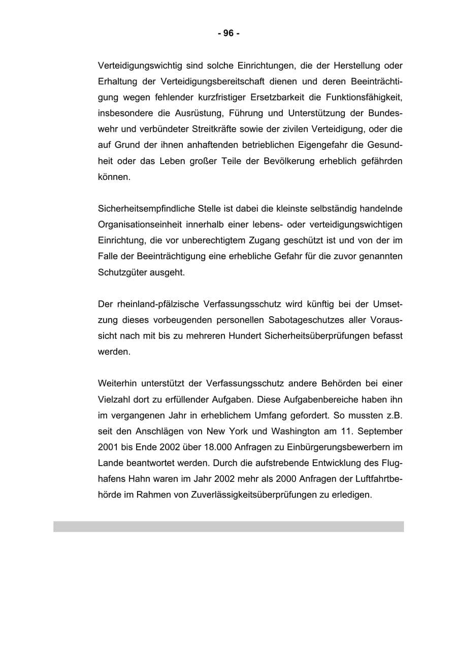 Seite 98 des Verfassungsschutzbericht 2002 Rheinland-Pfalz