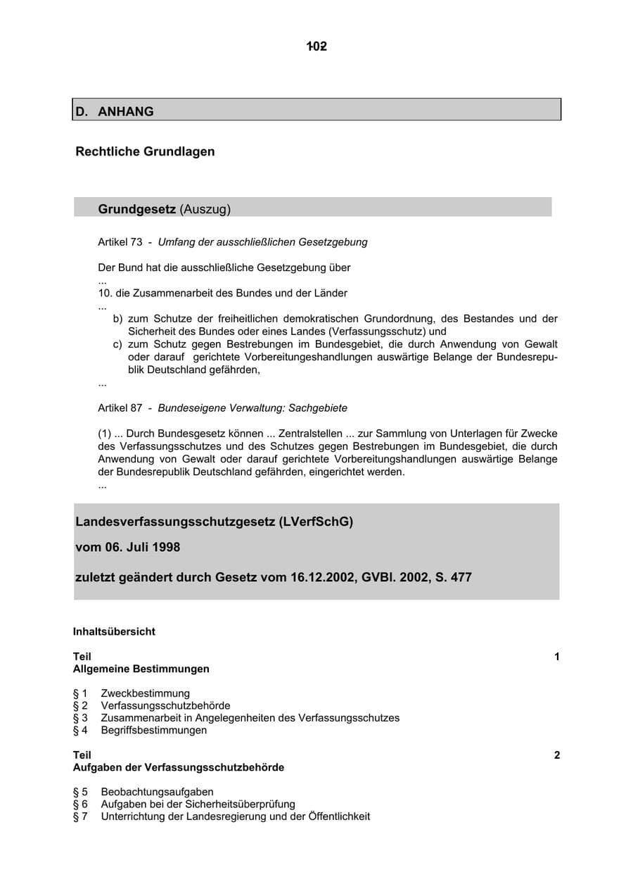 Seite 103 des Verfassungsschutzbericht 2003 Rheinland-Pfalz