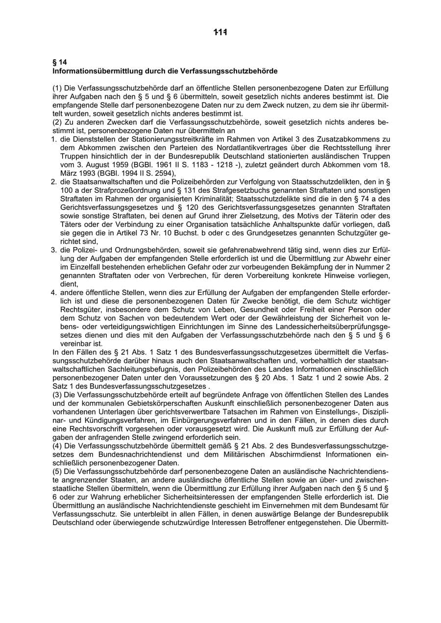 Seite 112 des Verfassungsschutzbericht 2003 Rheinland-Pfalz