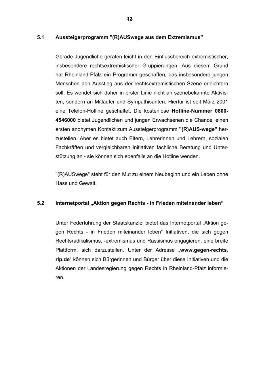 Seite 13 des Verfassungsschutzbericht 2003 Rheinland-Pfalz