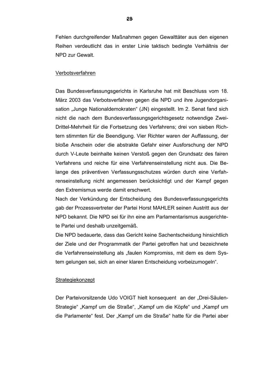 Seite 29 des Verfassungsschutzbericht 2003 Rheinland-Pfalz