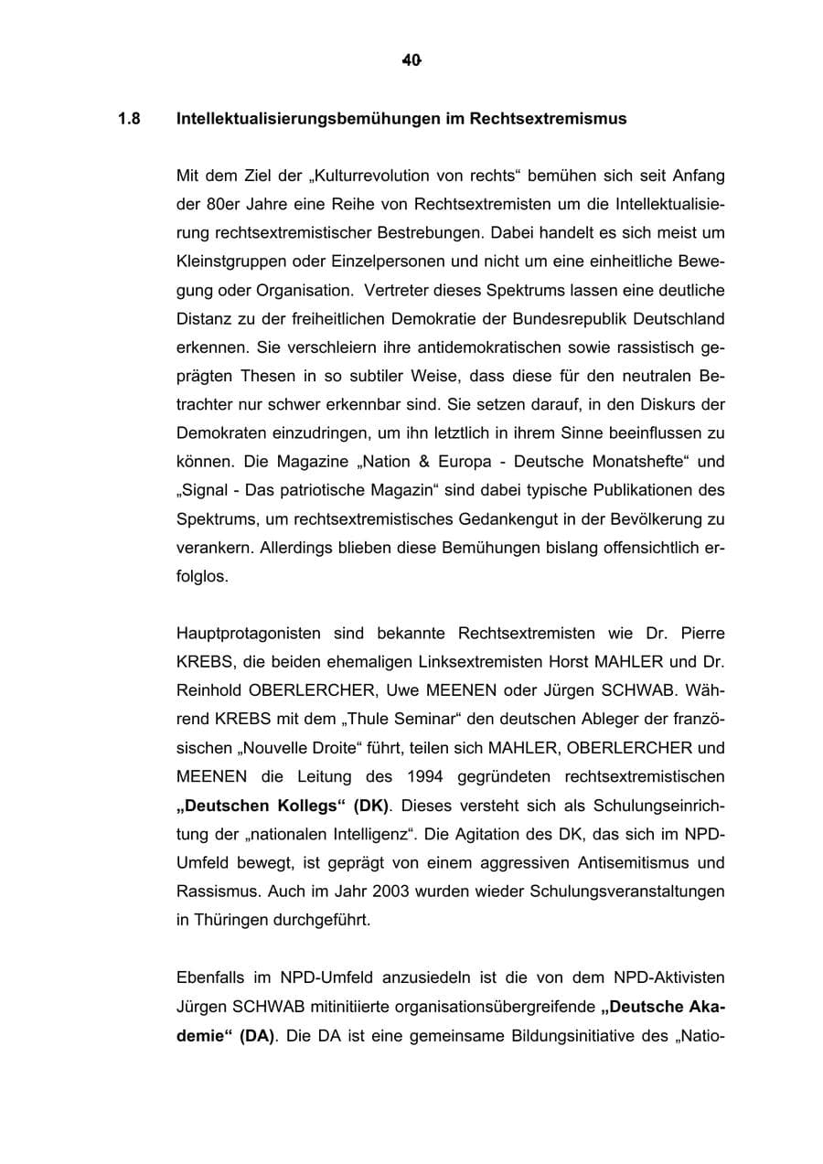 Seite 41 des Verfassungsschutzbericht 2003 Rheinland-Pfalz