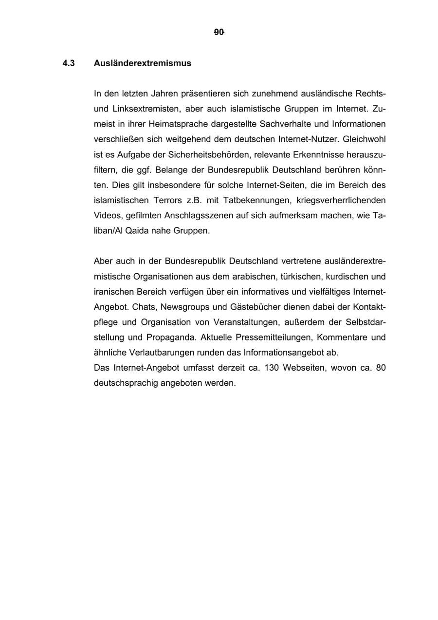 Seite 91 des Verfassungsschutzbericht 2003 Rheinland-Pfalz