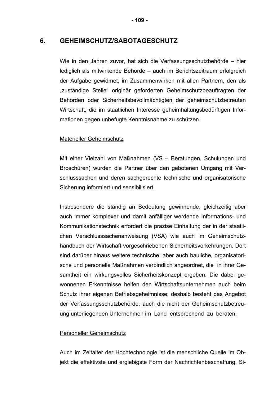 Seite 111 des Verfassungsschutzbericht 2004 Rheinland-Pfalz