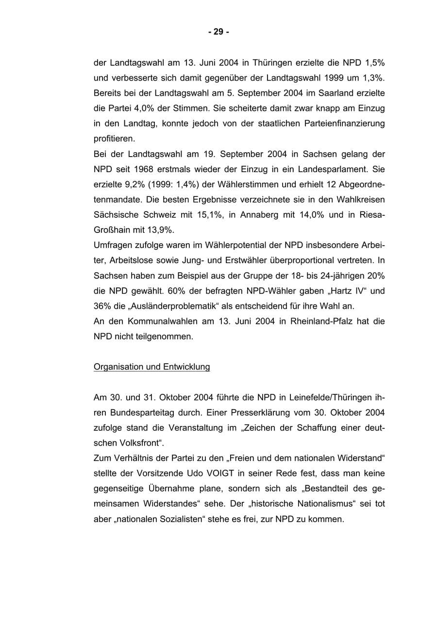 Seite 31 des Verfassungsschutzbericht 2004 Rheinland-Pfalz