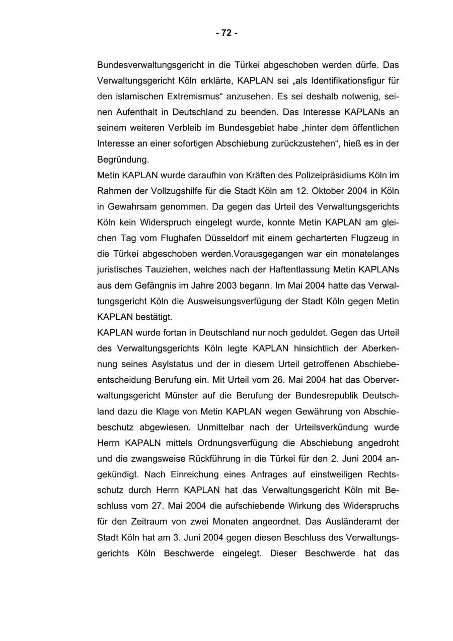 Seite 74 des Verfassungsschutzbericht 2004 Rheinland-Pfalz