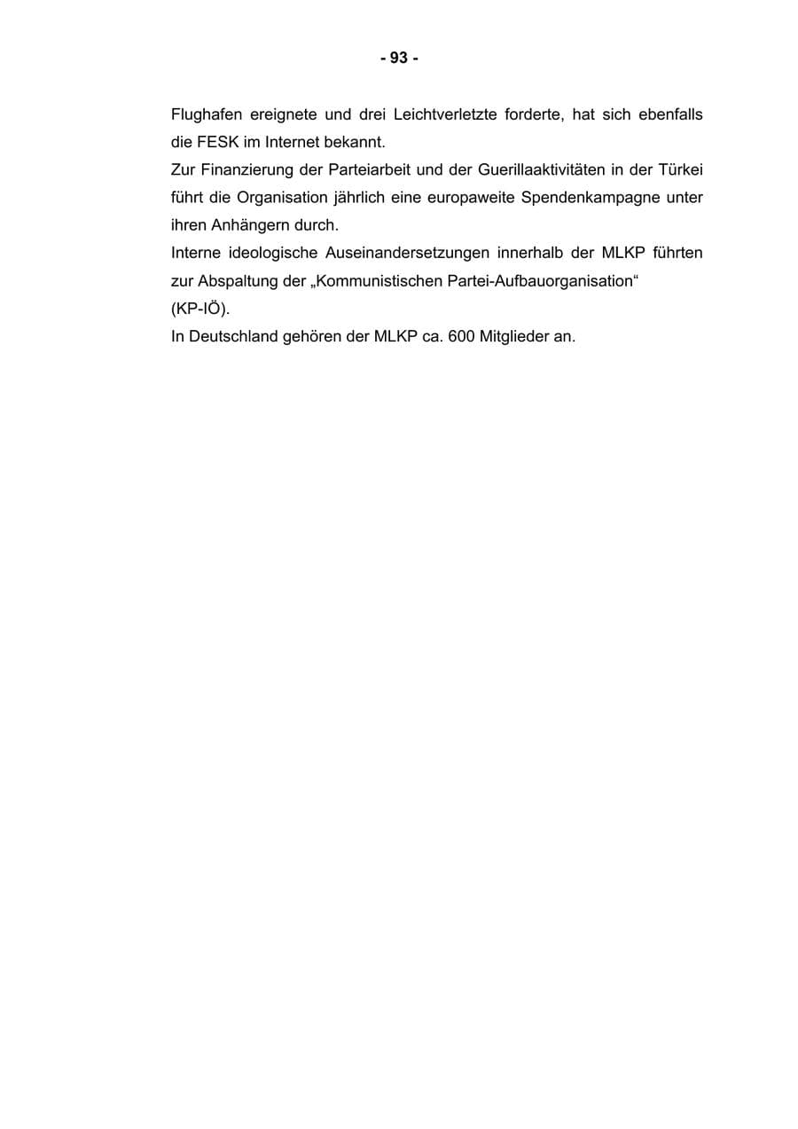 Seite 95 des Verfassungsschutzbericht 2004 Rheinland-Pfalz