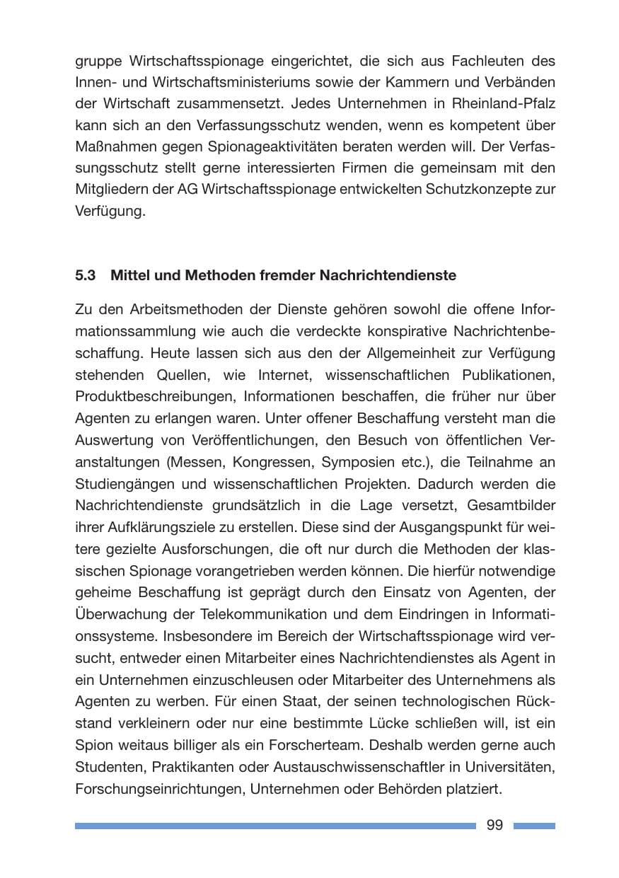 Seite 101 des Verfassungsschutzbericht 2005 Rheinland-Pfalz