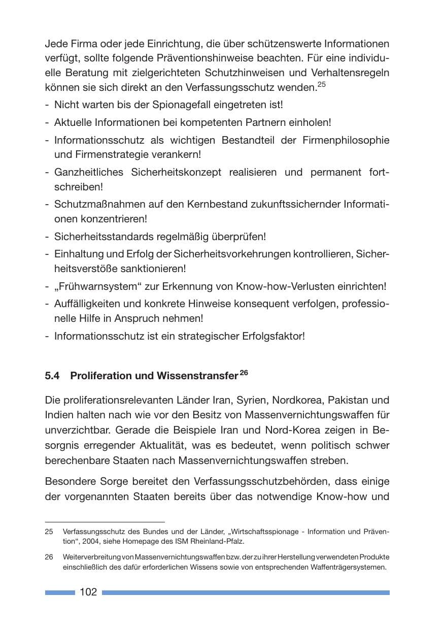 Seite 104 des Verfassungsschutzbericht 2005 Rheinland-Pfalz