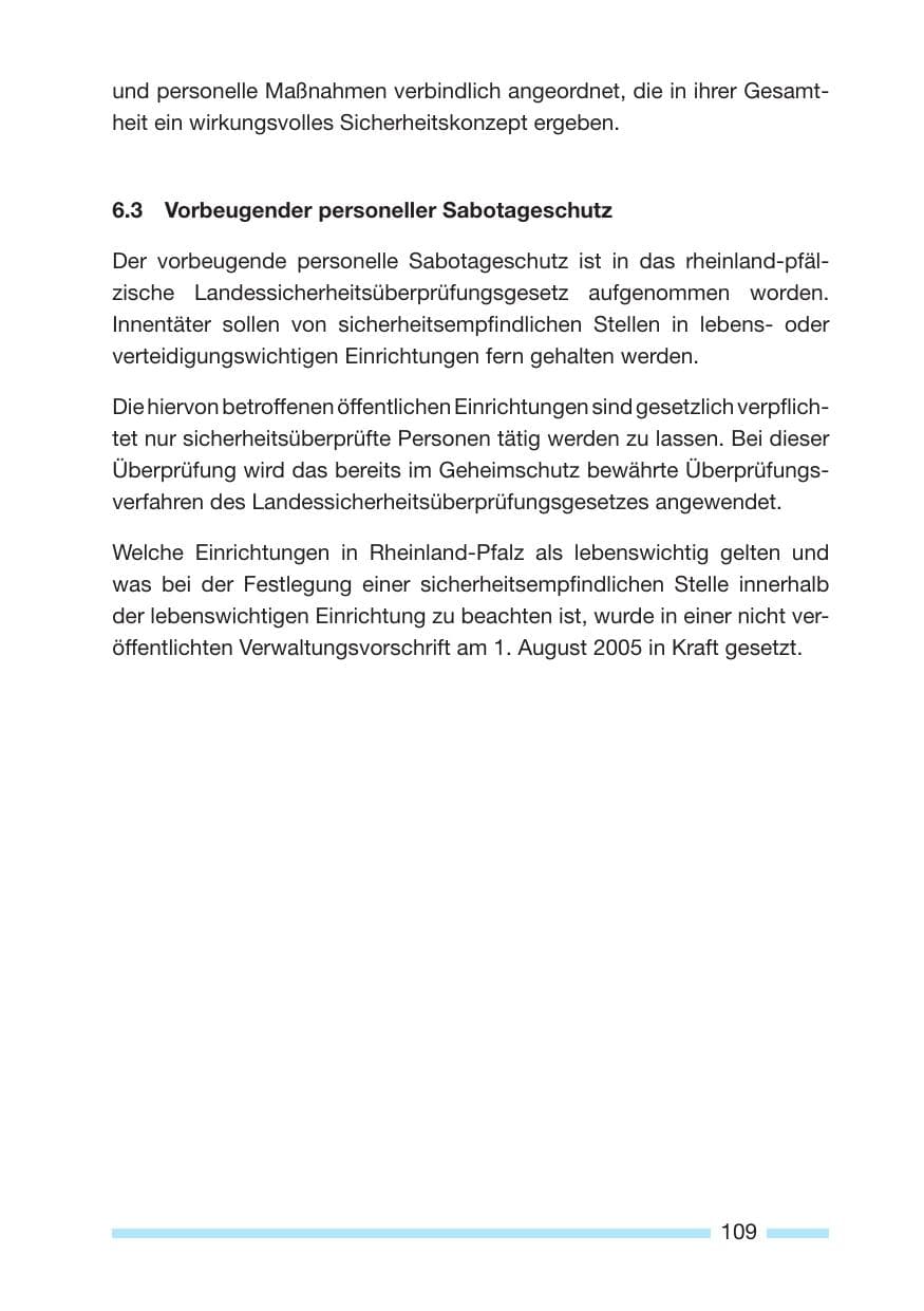 Seite 111 des Verfassungsschutzbericht 2005 Rheinland-Pfalz