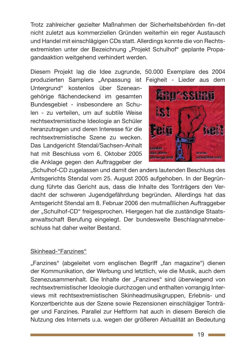Seite 21 des Verfassungsschutzbericht 2005 Rheinland-Pfalz