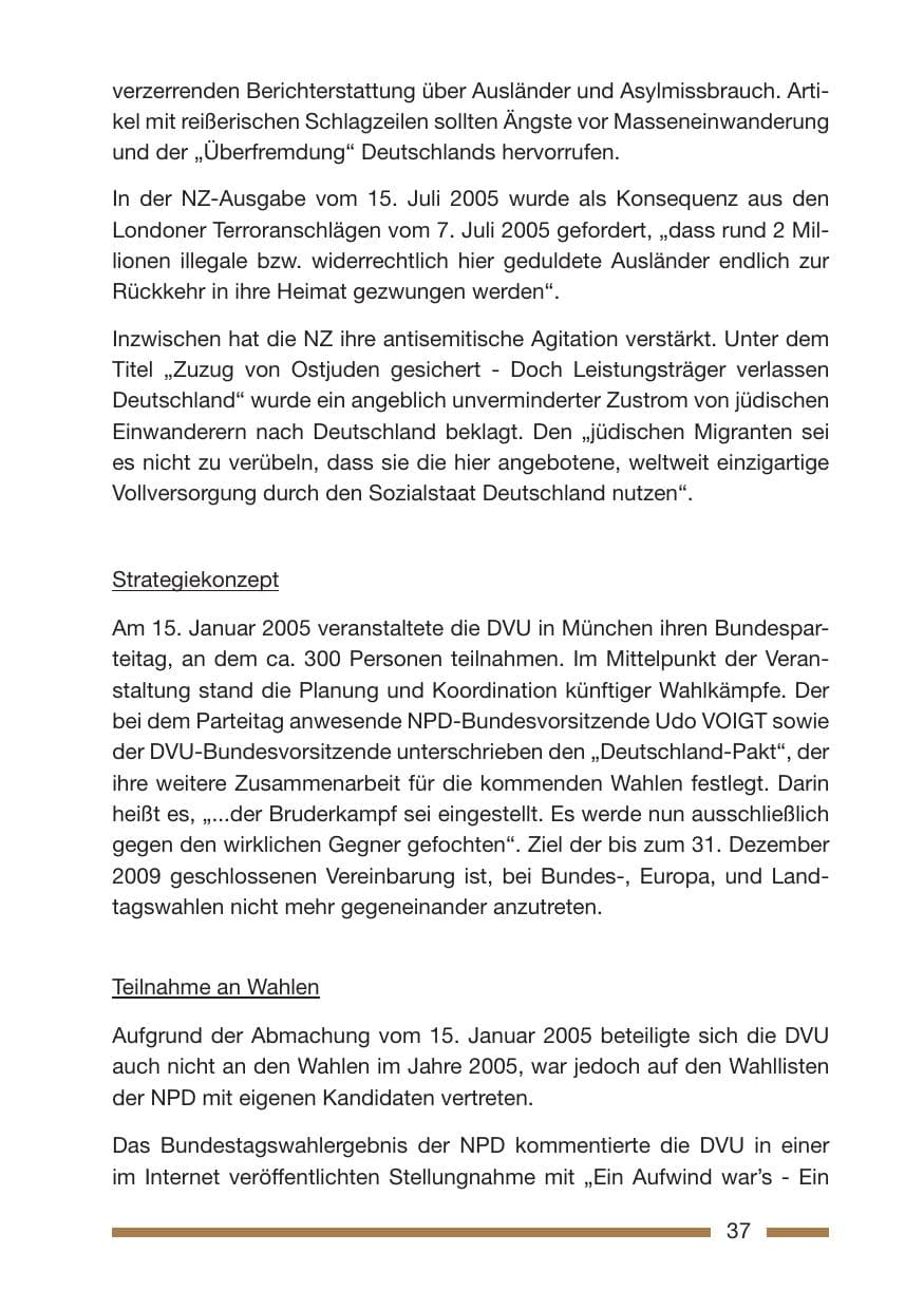 Seite 39 des Verfassungsschutzbericht 2005 Rheinland-Pfalz