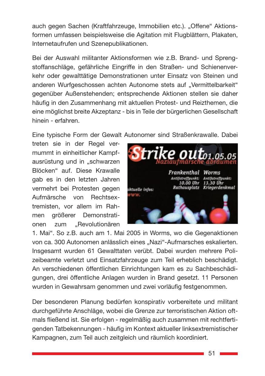 Seite 53 des Verfassungsschutzbericht 2005 Rheinland-Pfalz