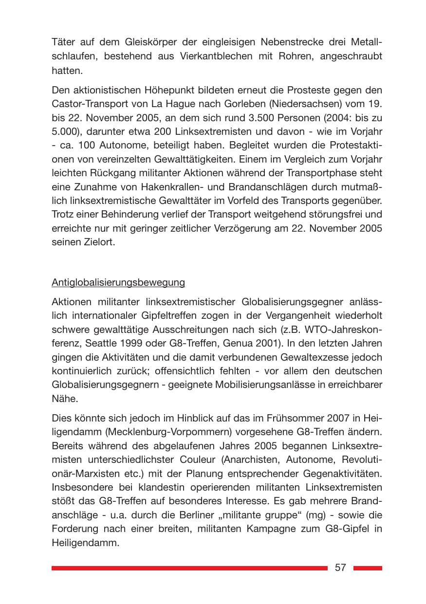 Seite 59 des Verfassungsschutzbericht 2005 Rheinland-Pfalz