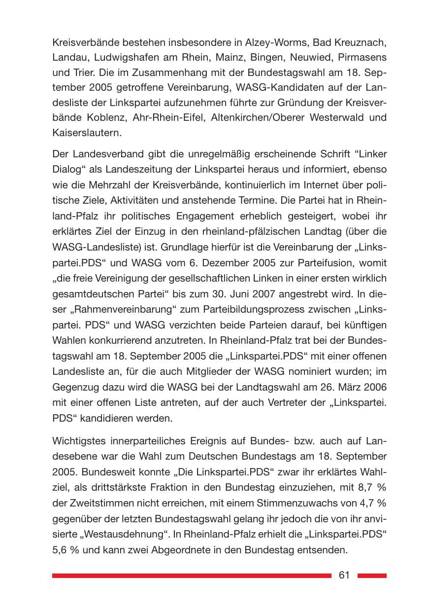Seite 63 des Verfassungsschutzbericht 2005 Rheinland-Pfalz