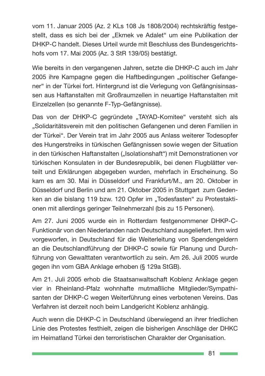 Seite 83 des Verfassungsschutzbericht 2005 Rheinland-Pfalz