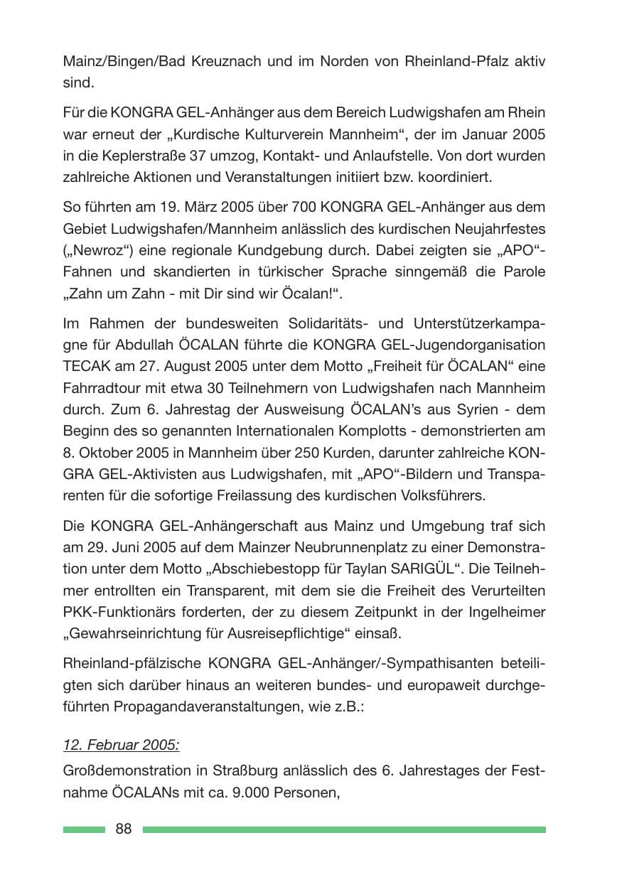 Seite 90 des Verfassungsschutzbericht 2005 Rheinland-Pfalz