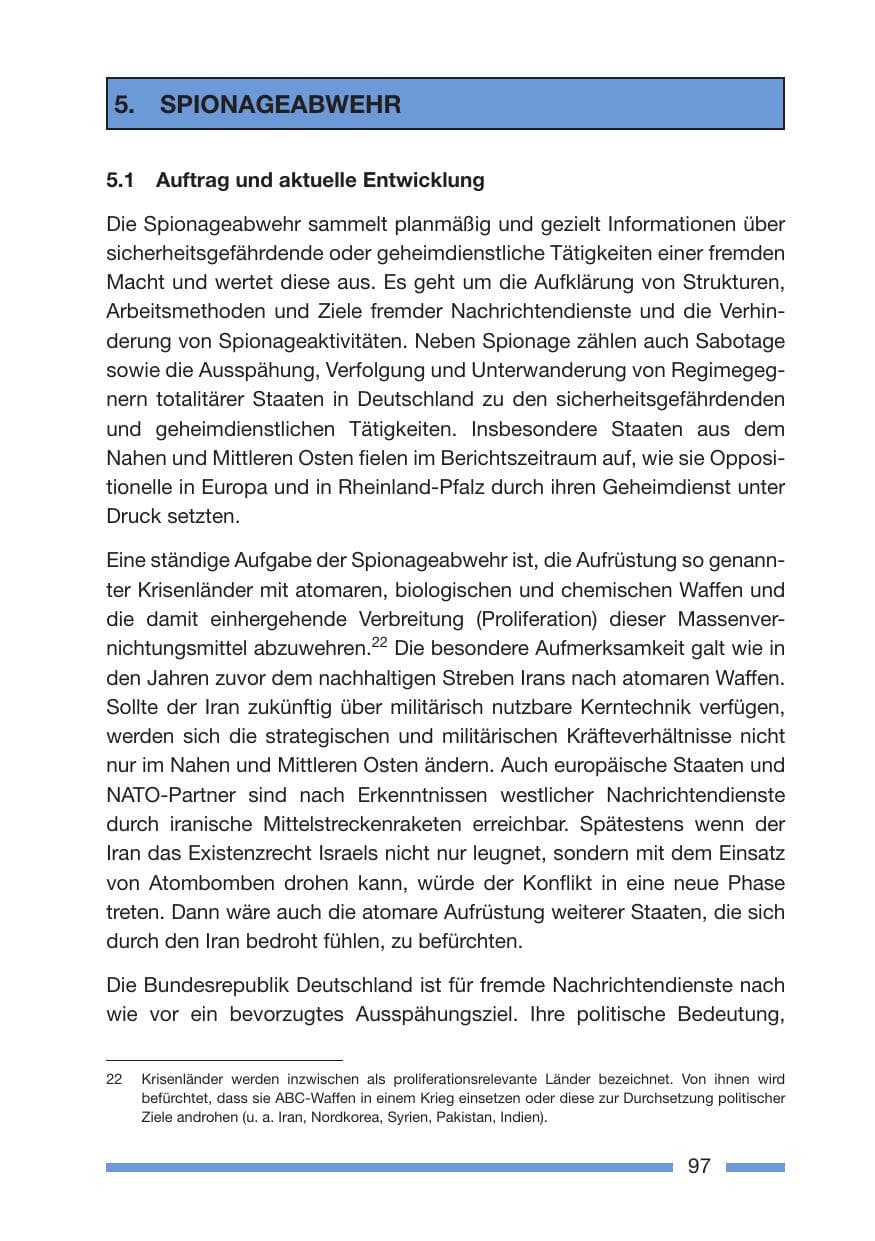Seite 99 des Verfassungsschutzbericht 2005 Rheinland-Pfalz