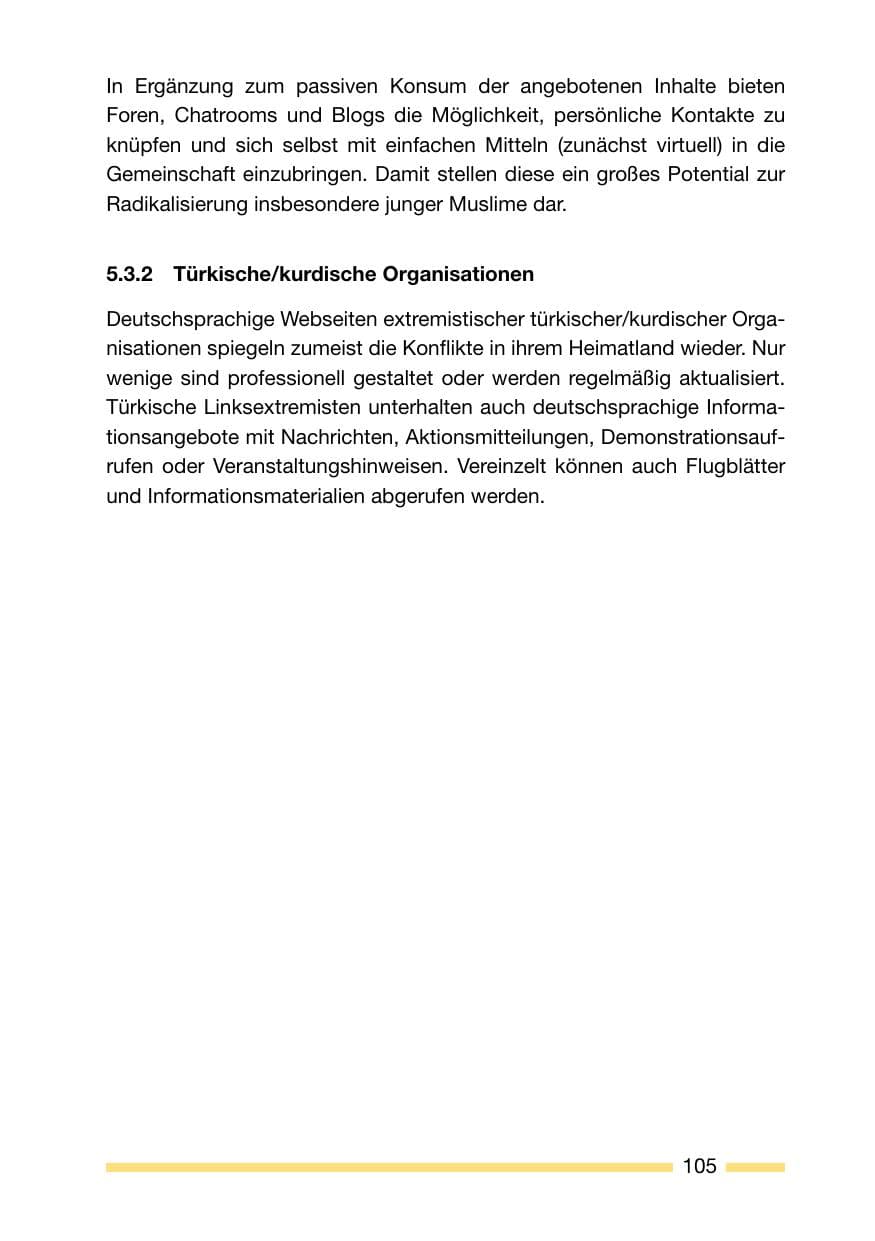 Seite 105 des Verfassungsschutzbericht 2006 Rheinland-Pfalz