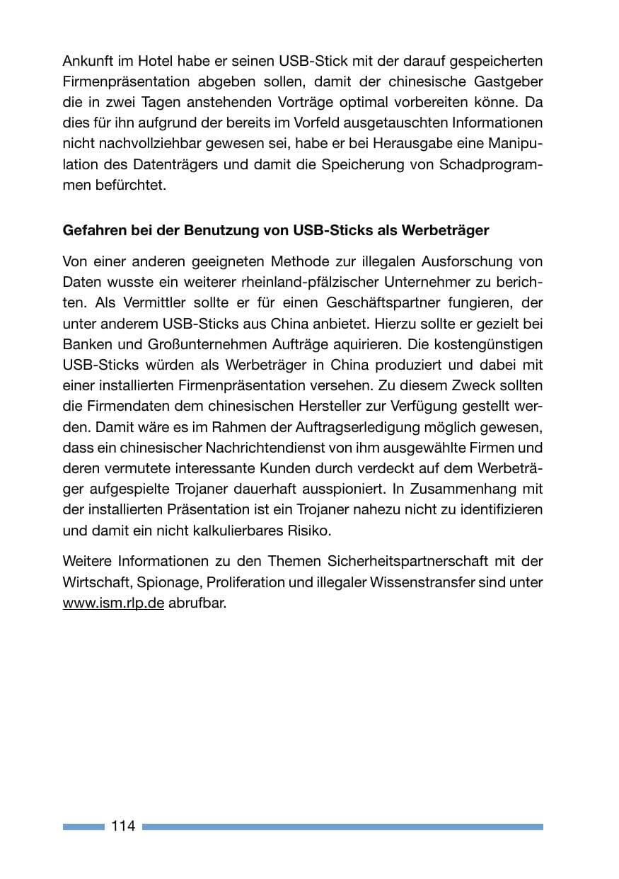 Seite 114 des Verfassungsschutzbericht 2006 Rheinland-Pfalz