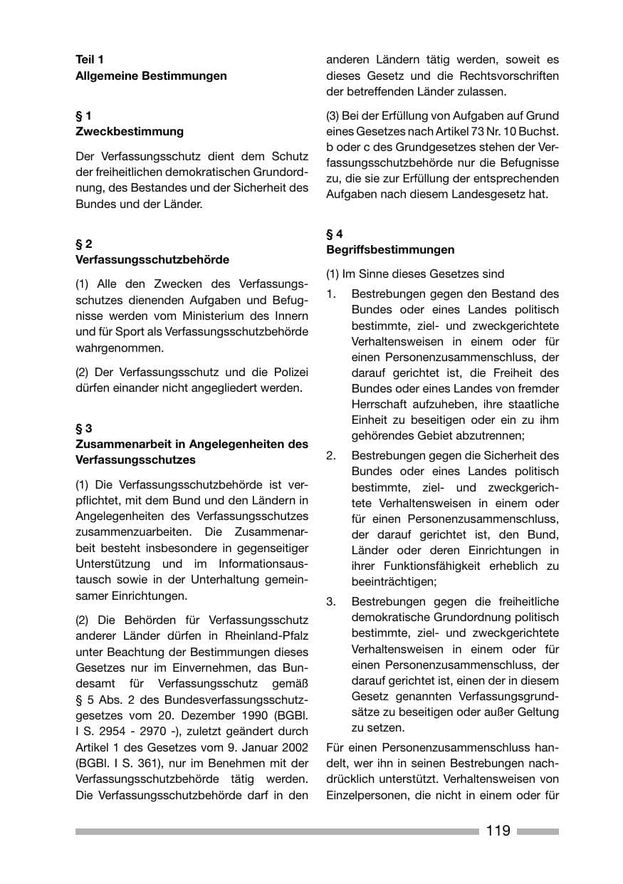 Seite 119 des Verfassungsschutzbericht 2006 Rheinland-Pfalz