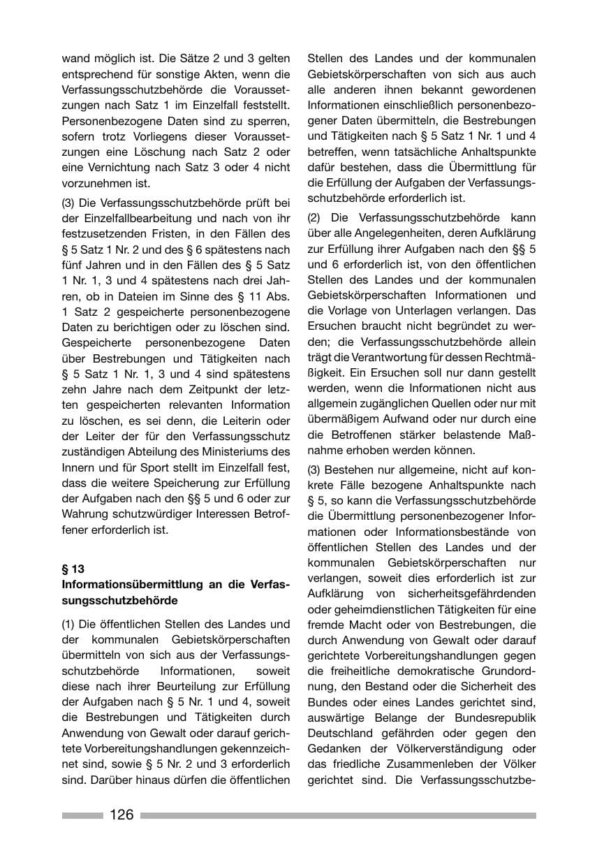 Seite 126 des Verfassungsschutzbericht 2006 Rheinland-Pfalz