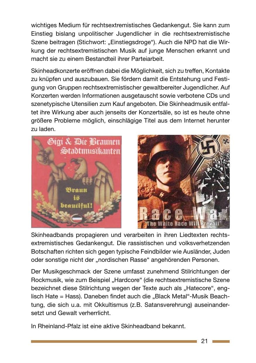 Seite 21 des Verfassungsschutzbericht 2006 Rheinland-Pfalz