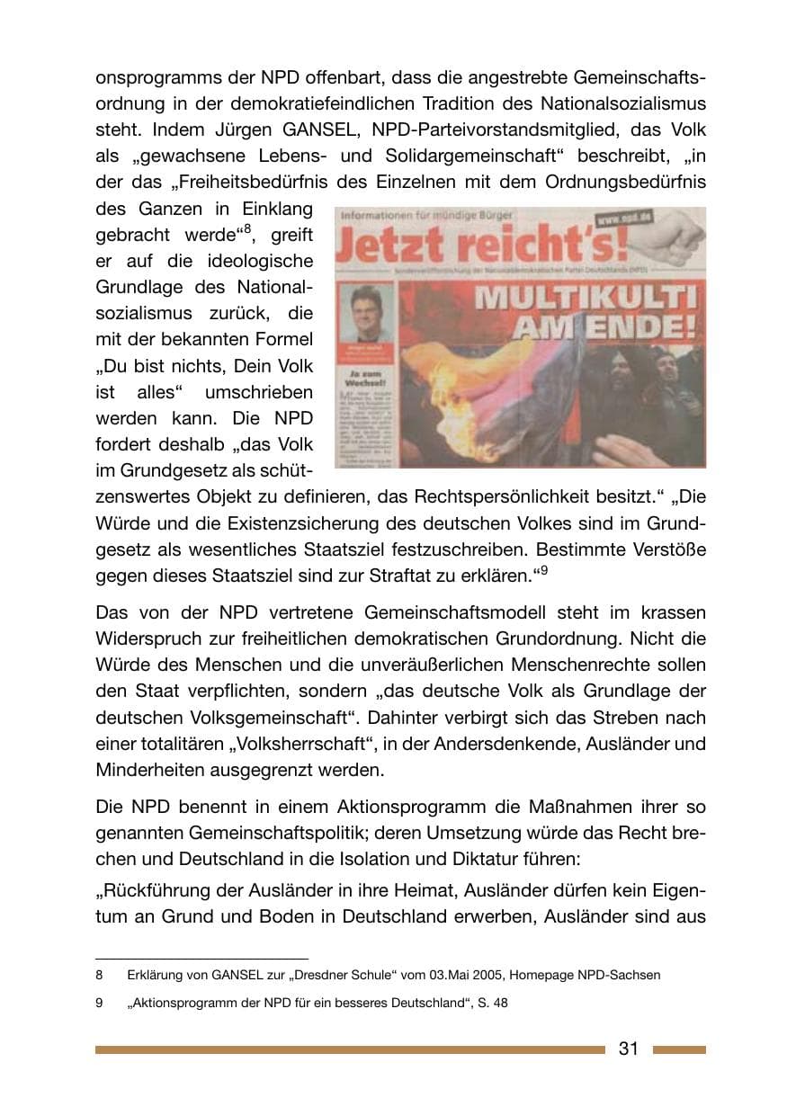 Seite 31 des Verfassungsschutzbericht 2006 Rheinland-Pfalz