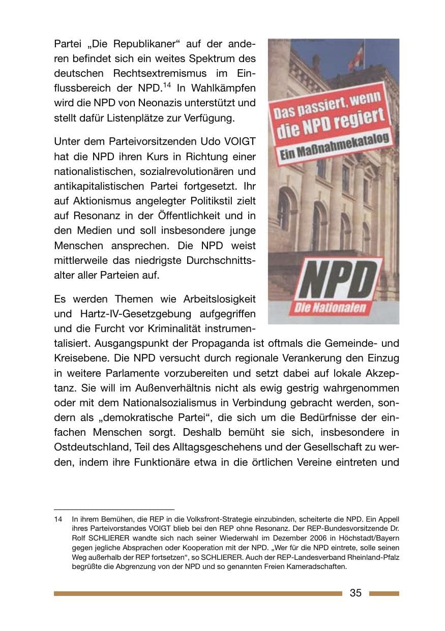 Seite 35 des Verfassungsschutzbericht 2006 Rheinland-Pfalz