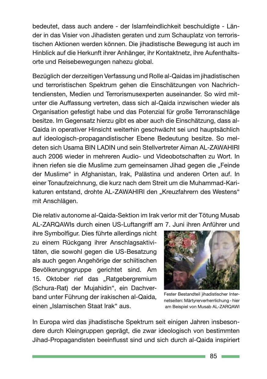 Seite 85 des Verfassungsschutzbericht 2006 Rheinland-Pfalz