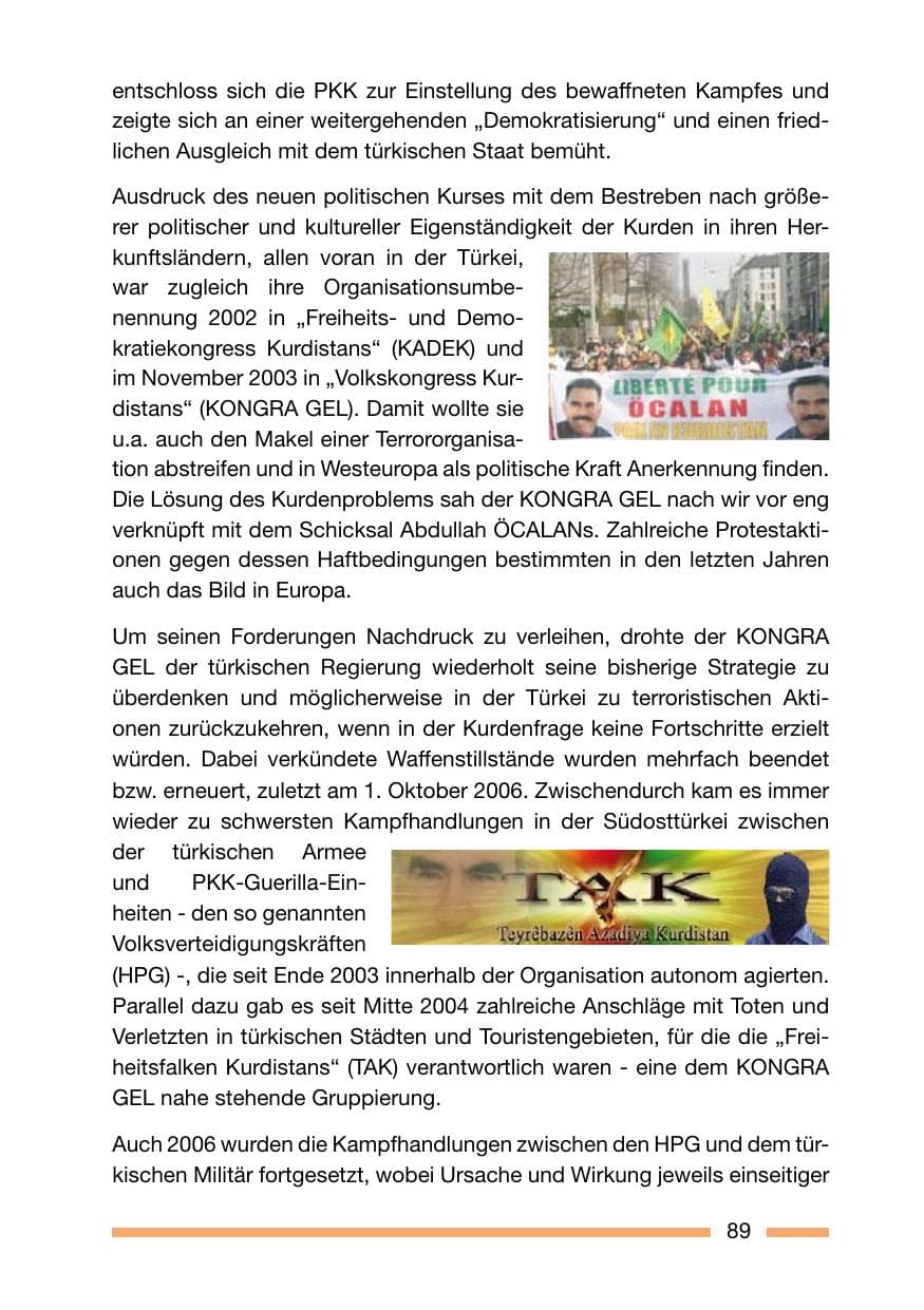 Seite 89 des Verfassungsschutzbericht 2006 Rheinland-Pfalz