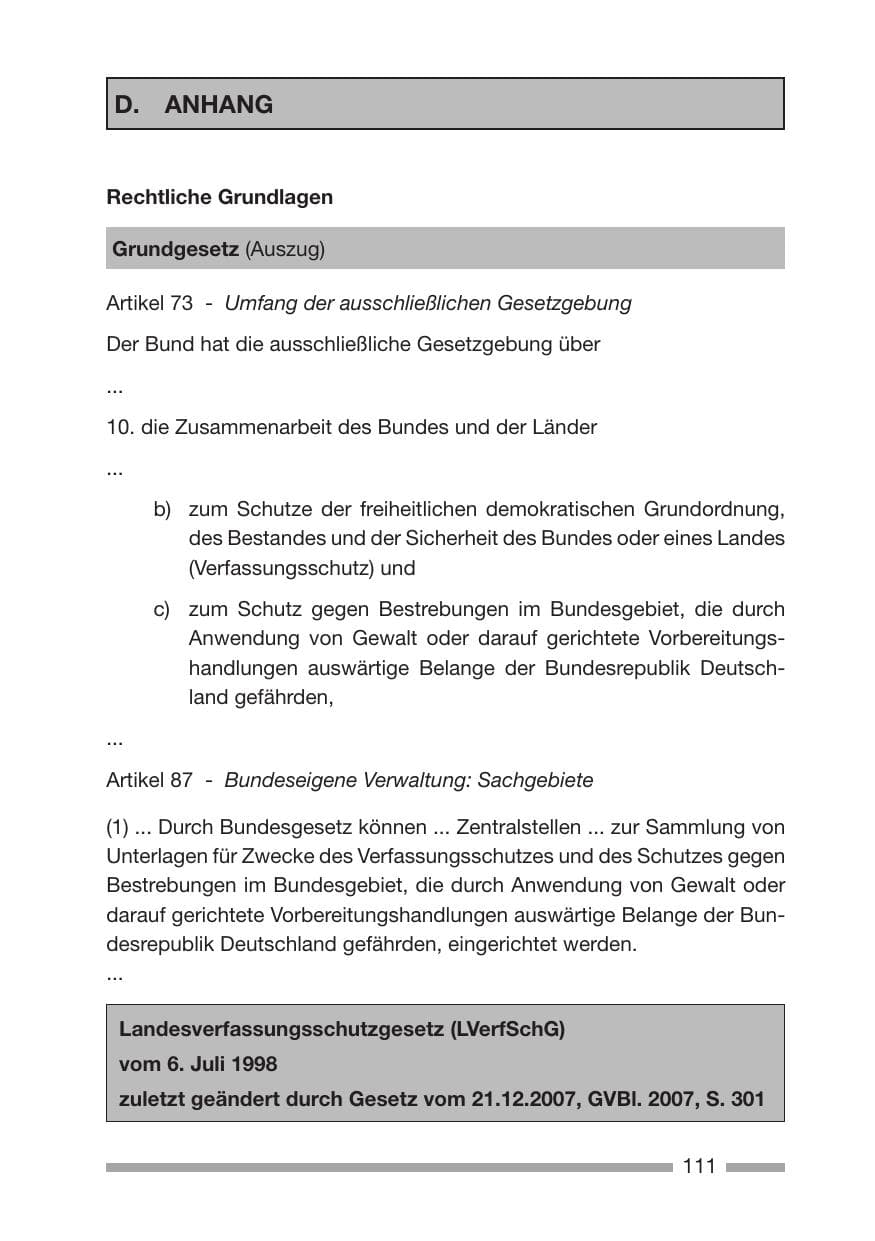 Seite 111 des Verfassungsschutzbericht 2007 Rheinland-Pfalz