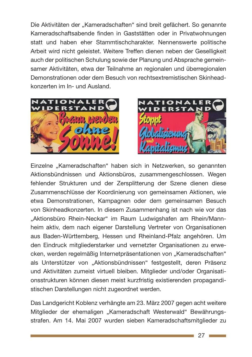 Seite 27 des Verfassungsschutzbericht 2007 Rheinland-Pfalz