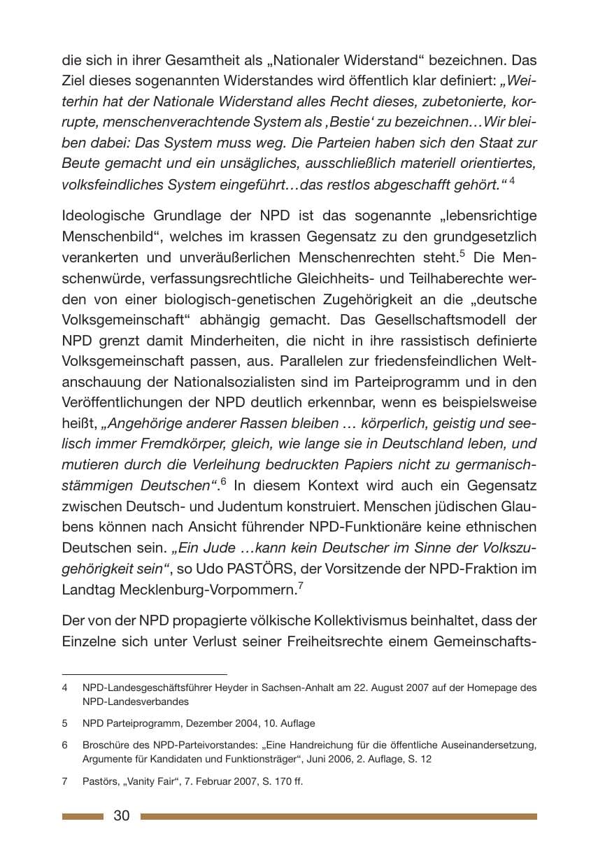 Seite 30 des Verfassungsschutzbericht 2007 Rheinland-Pfalz