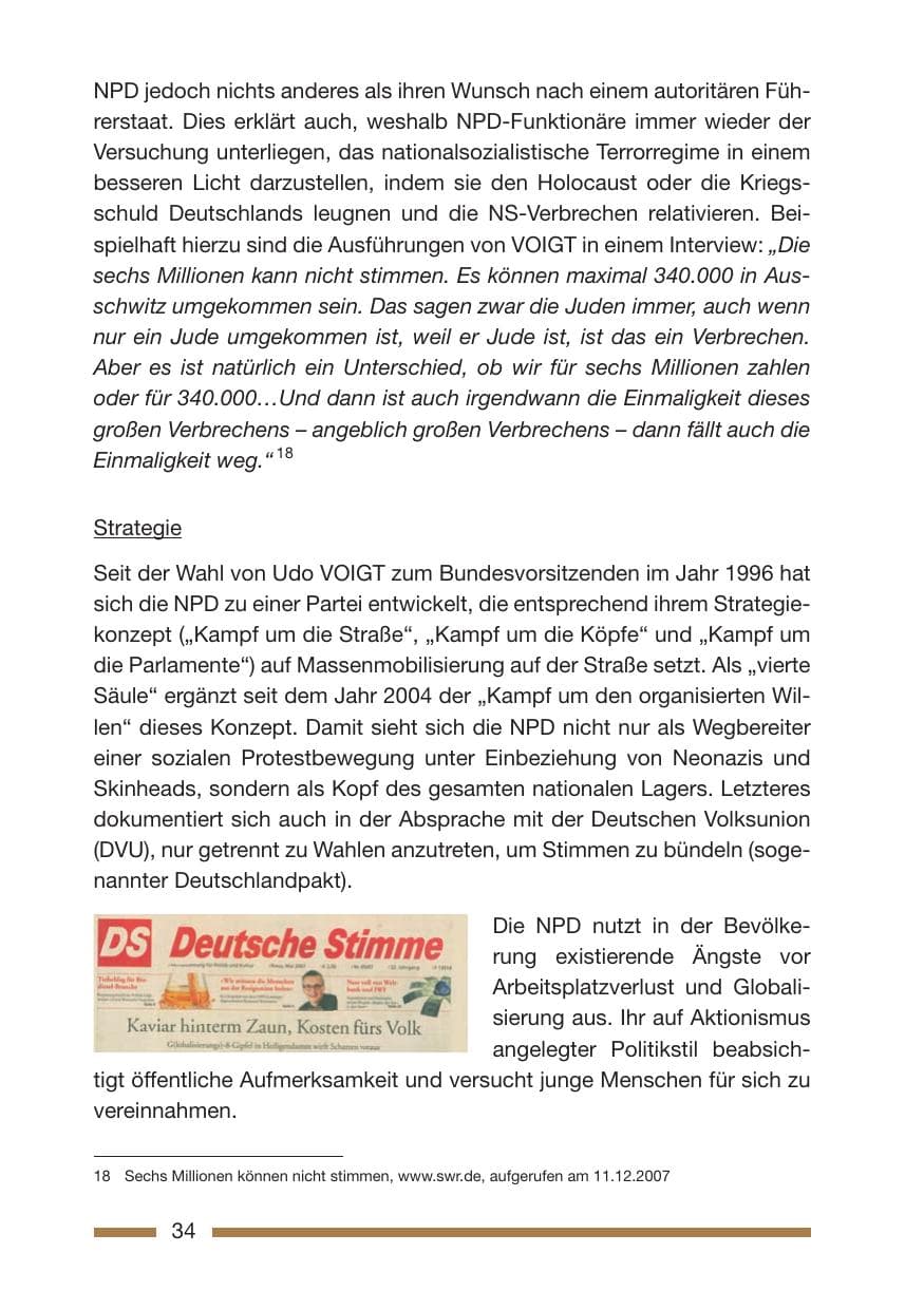 Seite 34 des Verfassungsschutzbericht 2007 Rheinland-Pfalz