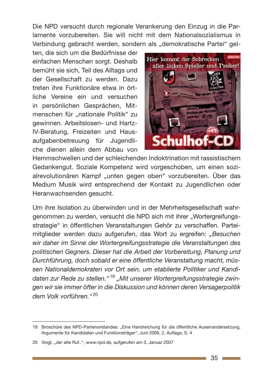 Seite 35 des Verfassungsschutzbericht 2007 Rheinland-Pfalz