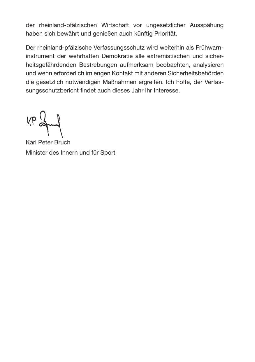Seite 6 des Verfassungsschutzbericht 2007 Rheinland-Pfalz