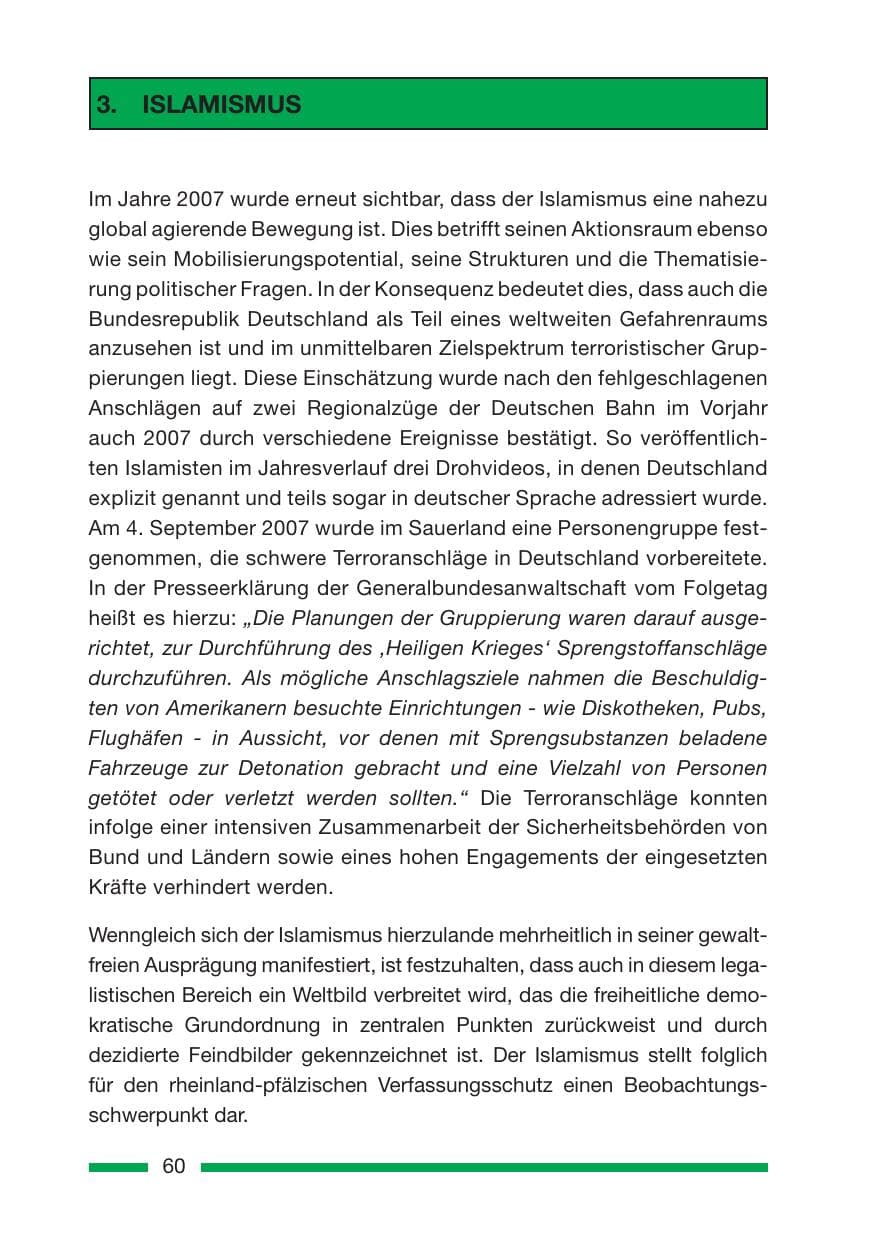 Seite 60 des Verfassungsschutzbericht 2007 Rheinland-Pfalz