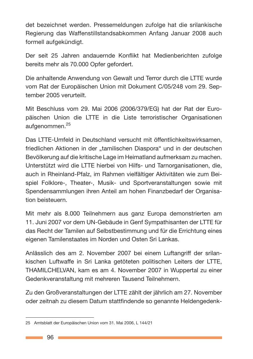 Seite 96 des Verfassungsschutzbericht 2007 Rheinland-Pfalz