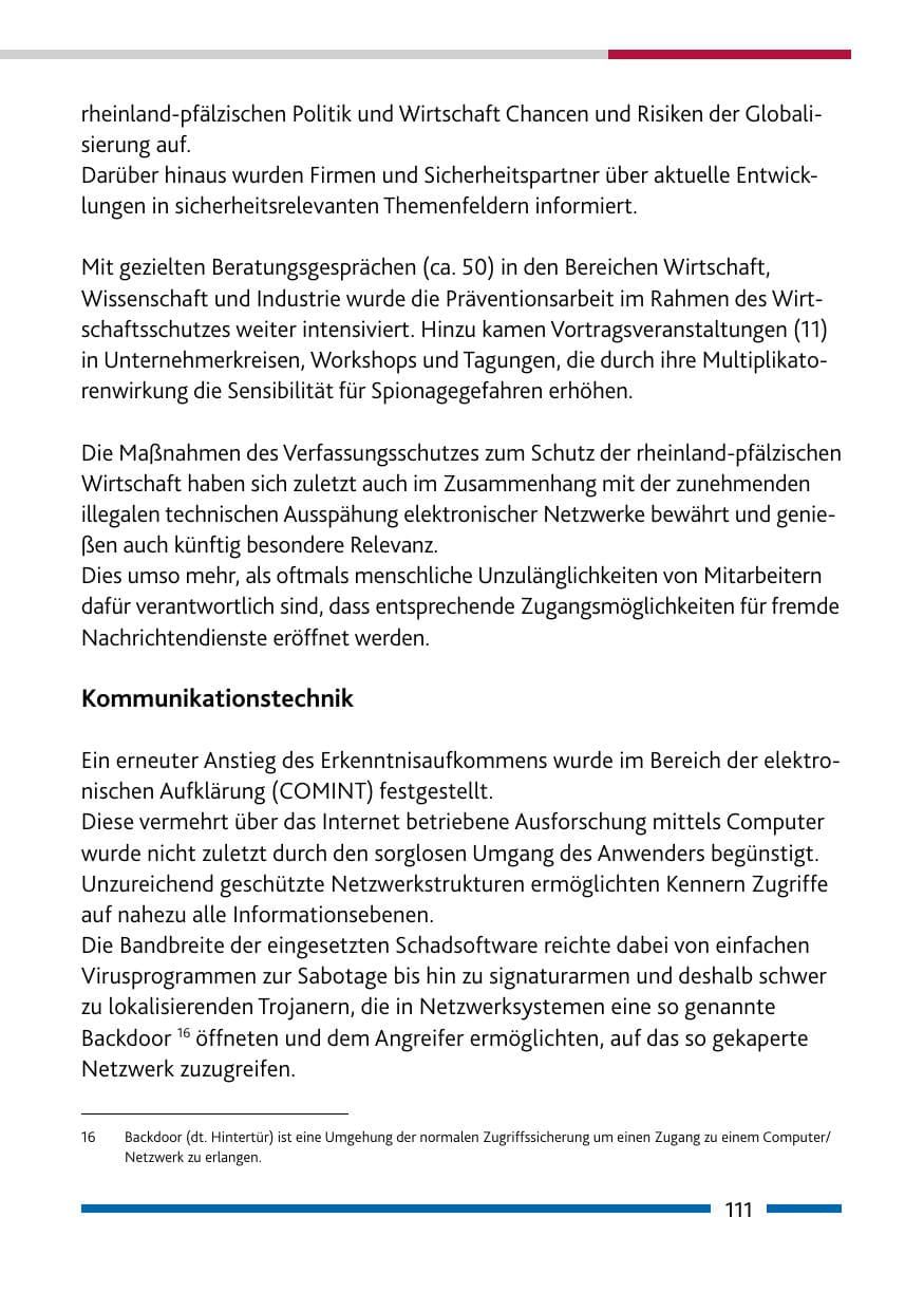 Seite 113 des Verfassungsschutzbericht 2008 Rheinland-Pfalz