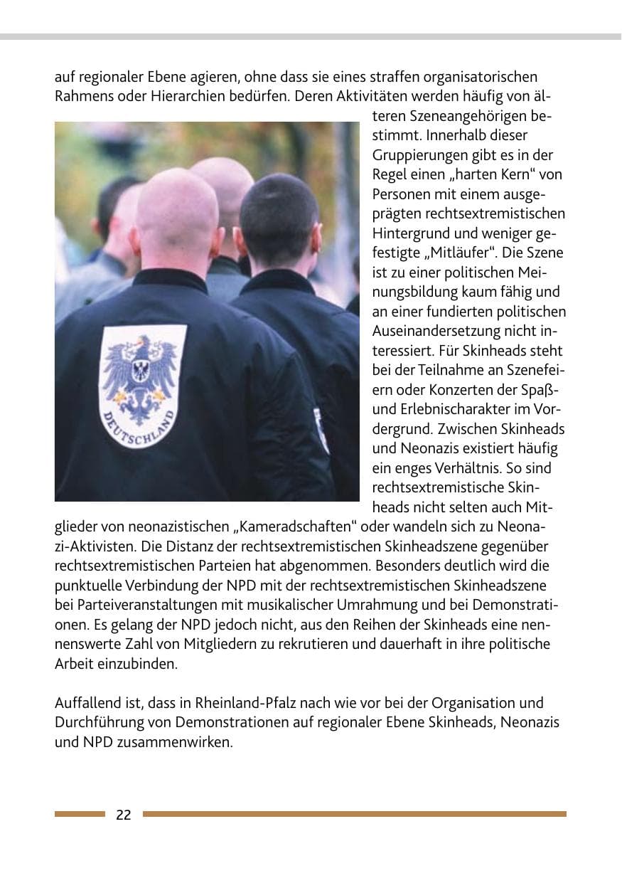 Seite 24 des Verfassungsschutzbericht 2008 Rheinland-Pfalz