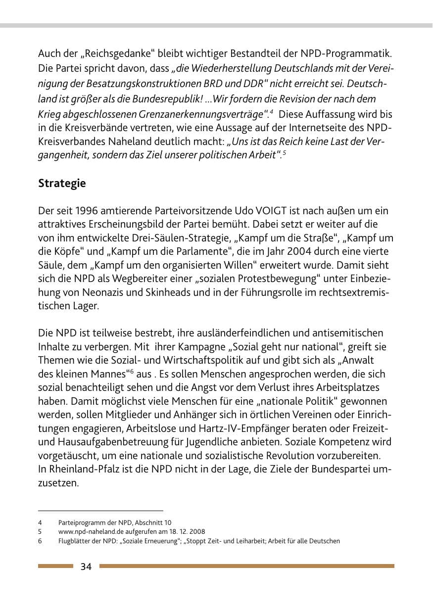 Seite 36 des Verfassungsschutzbericht 2008 Rheinland-Pfalz