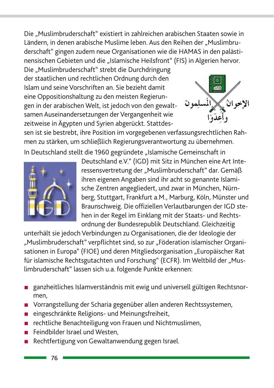 Seite 78 des Verfassungsschutzbericht 2008 Rheinland-Pfalz
