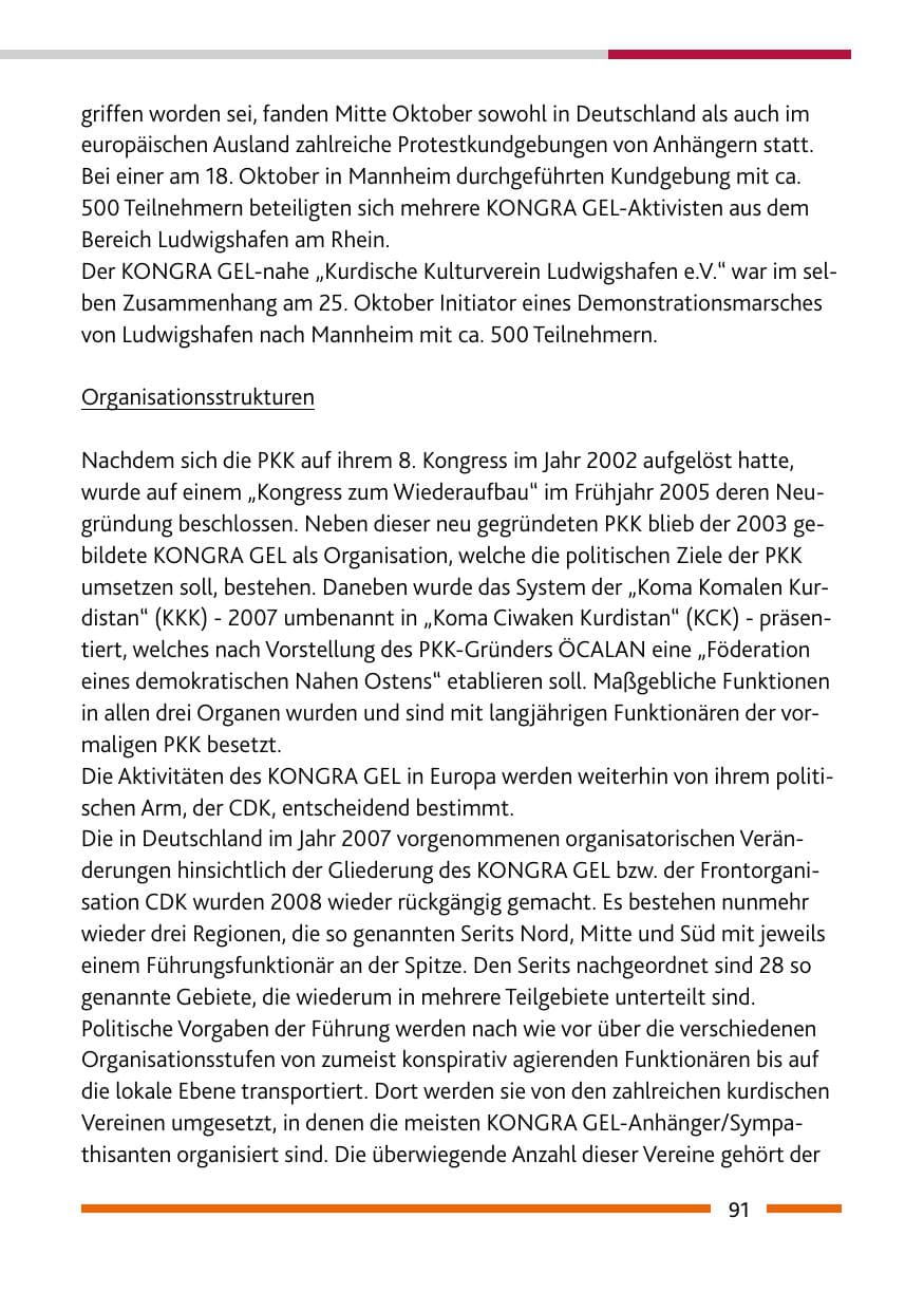 Seite 93 des Verfassungsschutzbericht 2008 Rheinland-Pfalz