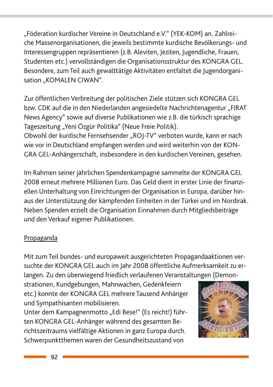 Seite 94 des Verfassungsschutzbericht 2008 Rheinland-Pfalz