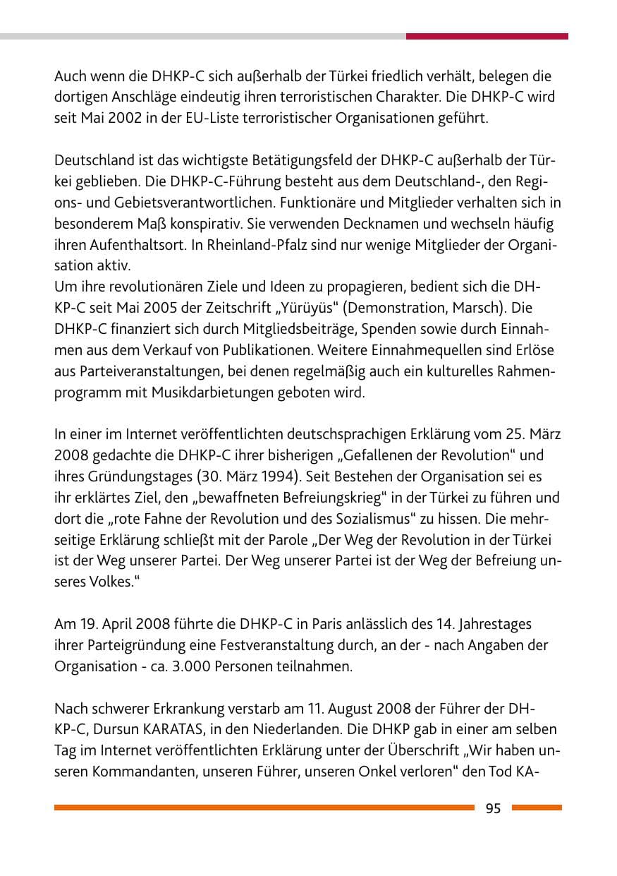 Seite 97 des Verfassungsschutzbericht 2008 Rheinland-Pfalz