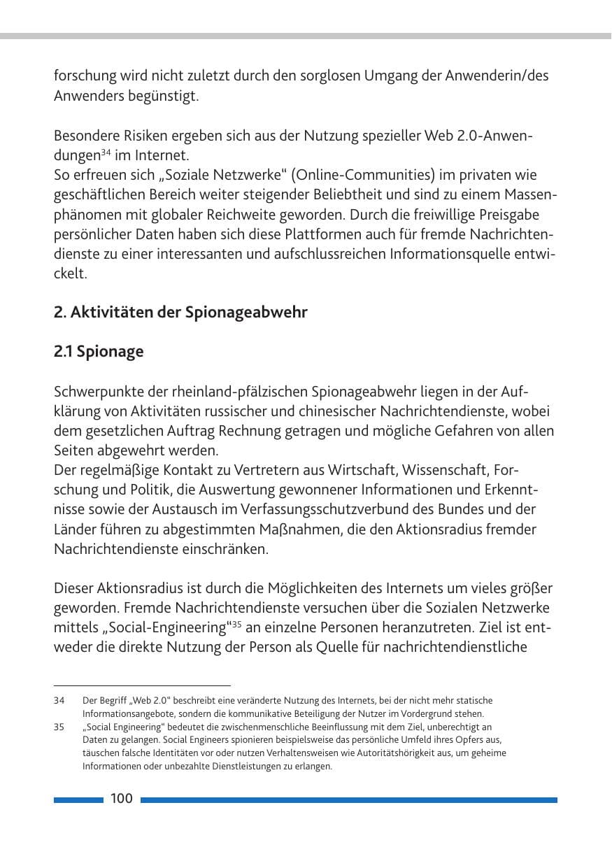 Seite 102 des Verfassungsschutzbericht 2010 Rheinland-Pfalz