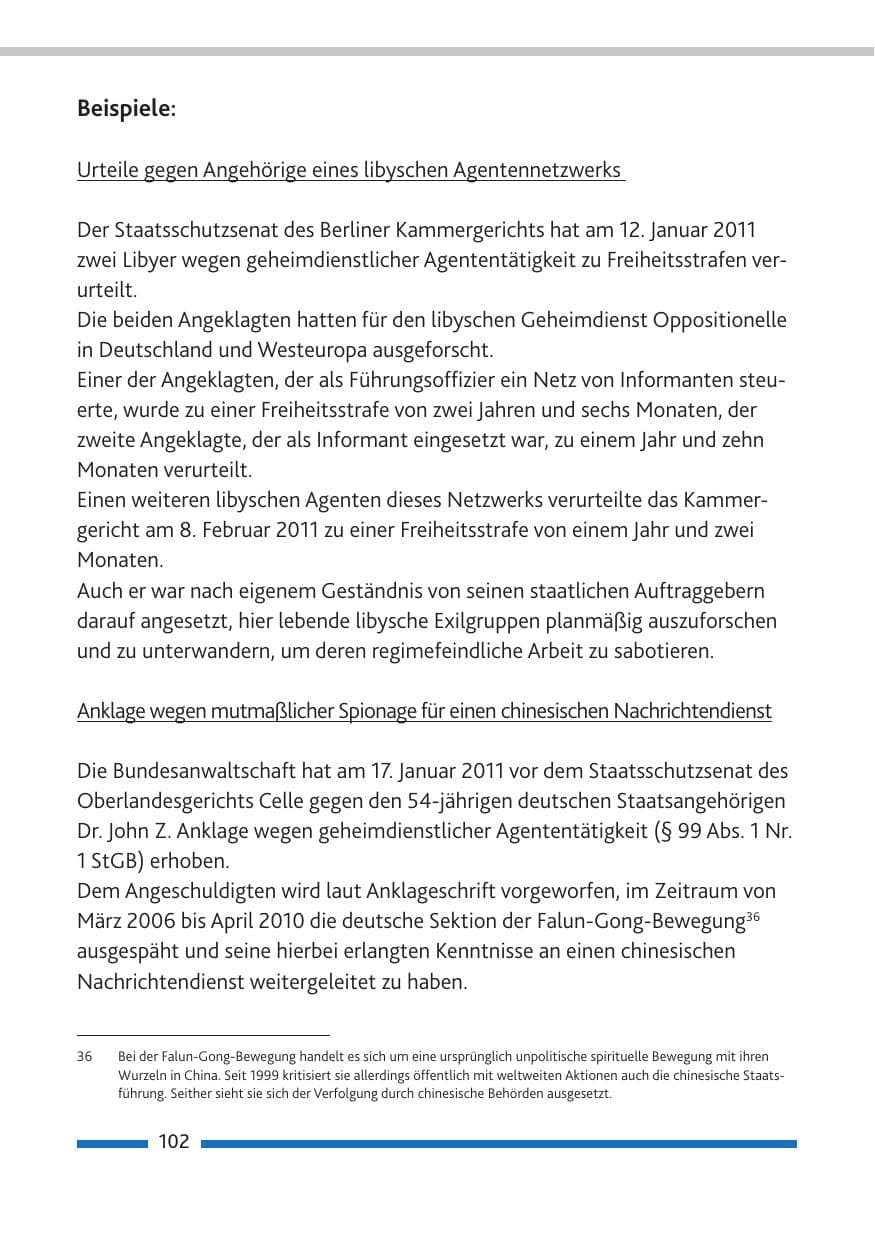 Seite 104 des Verfassungsschutzbericht 2010 Rheinland-Pfalz