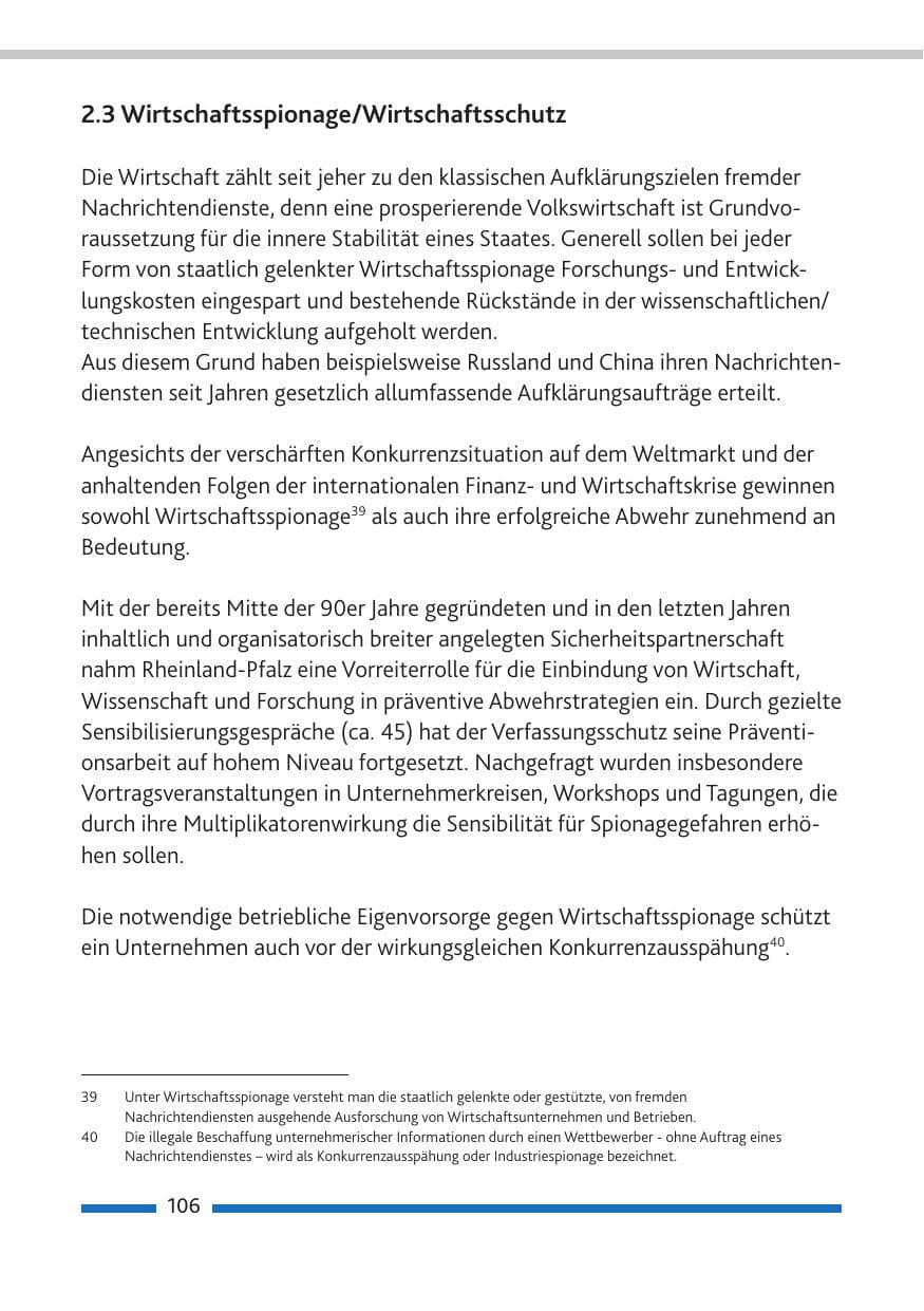 Seite 108 des Verfassungsschutzbericht 2010 Rheinland-Pfalz